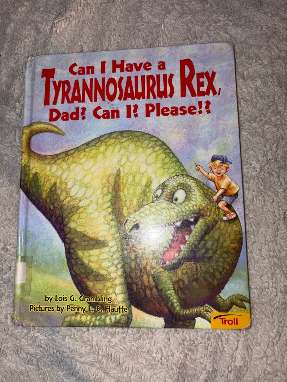 Kids Trolls Can I Have a Tyrannosaurus Rex, Dad? Picture Book - Green